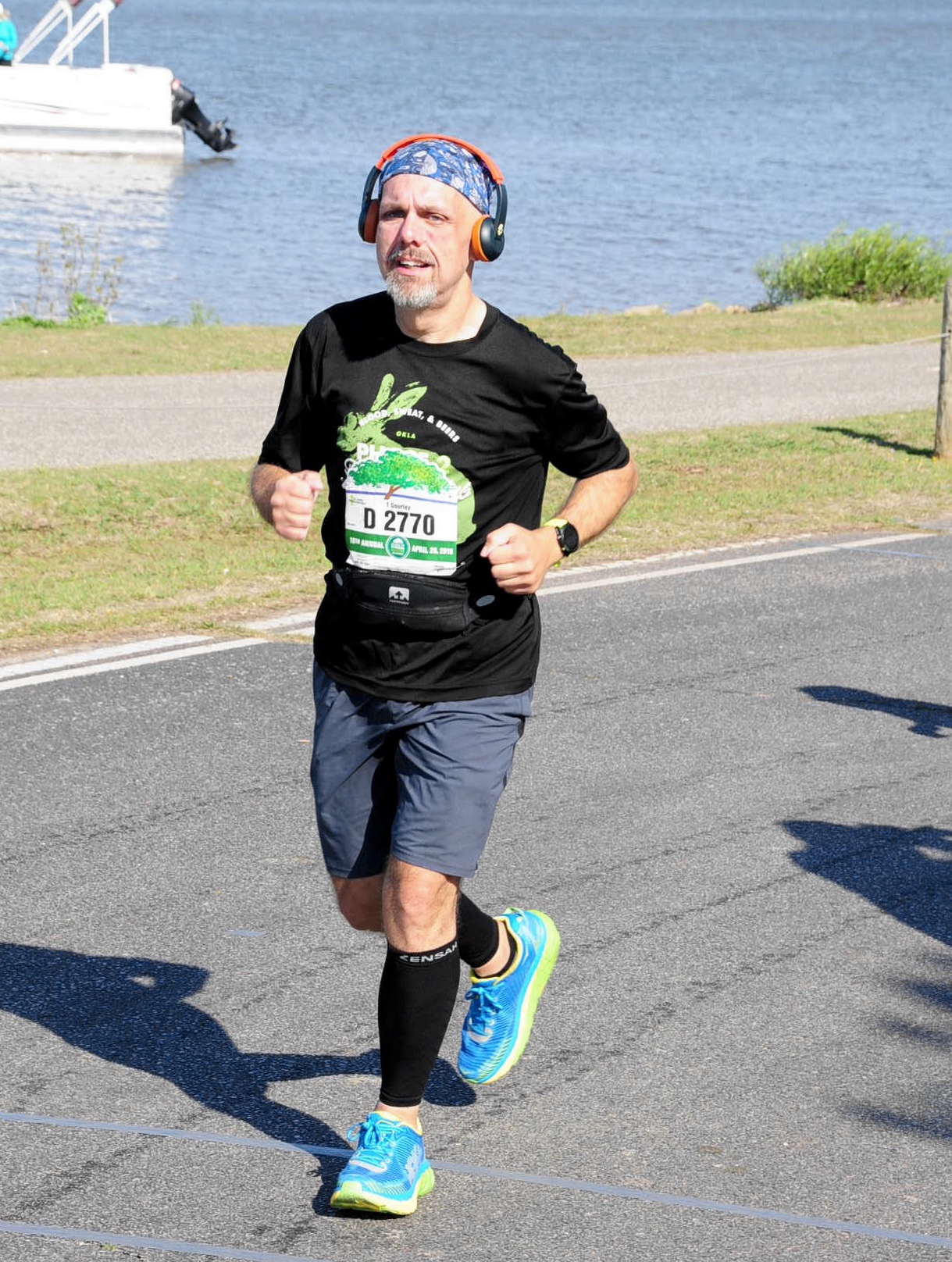 Running on the trails at Lake Hefner